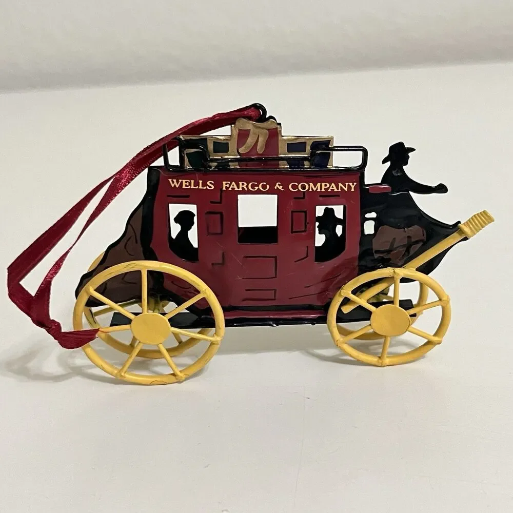 Wells Fargo & Company Stagecoach Ornament - Metal 2007 Christmas Tree Ornament